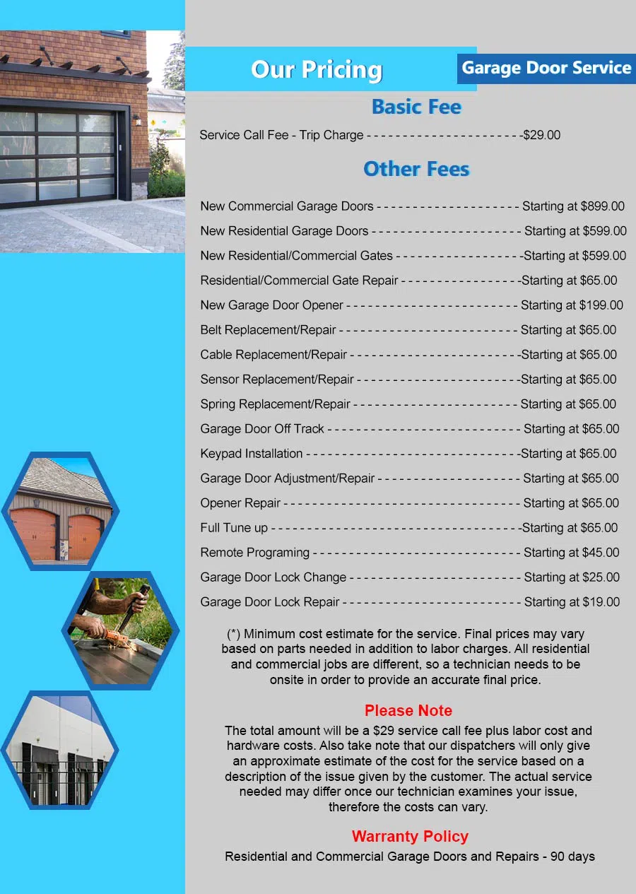 Capitol Garage Door Service North Las Vegas, NV 702-381-1557 - pricelist4